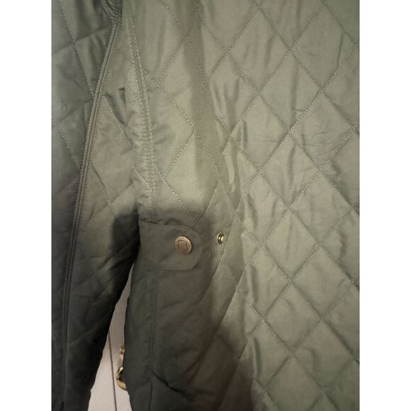 Eddie Bauer Womens Olive Green Quilted Jacket Tall Medium - Picture 5 of 11